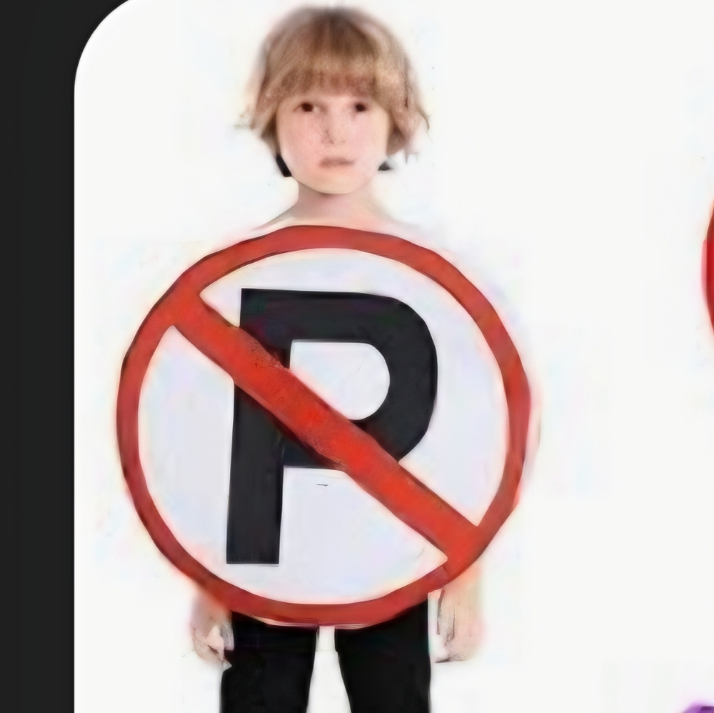 No Parking Halloween Costume Child One Size Traffic Street Sign